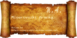 Miserovszki Aranka névjegykártya